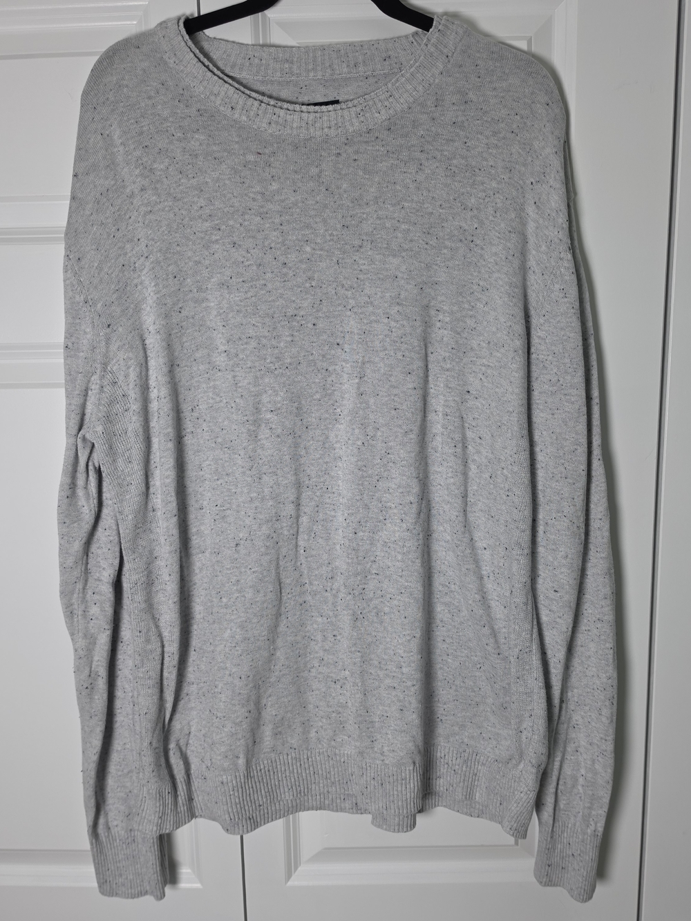prAna Men’s XL Slim Gray Speckled 100% Organic Cotton Crewneck Sweater